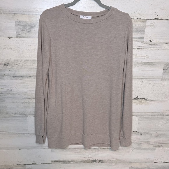 Soft Long Sleeve Oatmeal Tunic - Picture 3 of 4